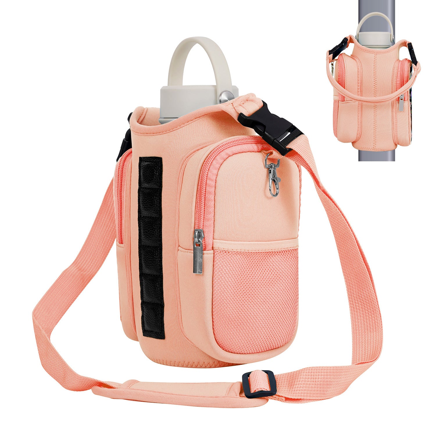 Aura Pro Strong Magnetic Water Bottle Sling Bag with Zip Pocket